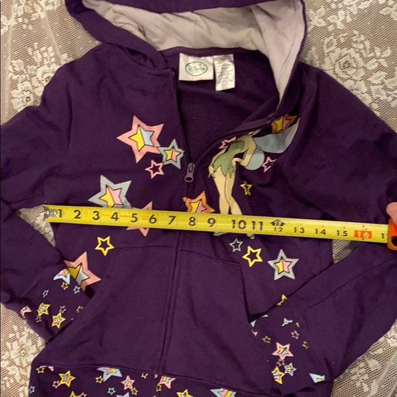 VINTAGE DISNEY TINKERBELL HOODIE Sweater PURPLE SZ M BEAUTIFUL DISNEYLAND - Picture 9 of 10